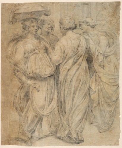 Four Women by Francesco Furini (after L. Ghiberti&#039;s bas-relief)  - Paintings & Drawings Style 