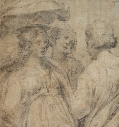 XVIIe siècle - Quatre femmes de Francesco Furini d'après le bas-relief de L. Ghiberti