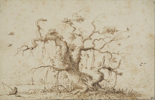 L'arbre aux oiseaux par  Albert Flamen (1620-1674) - Tableaux et dessins Style 