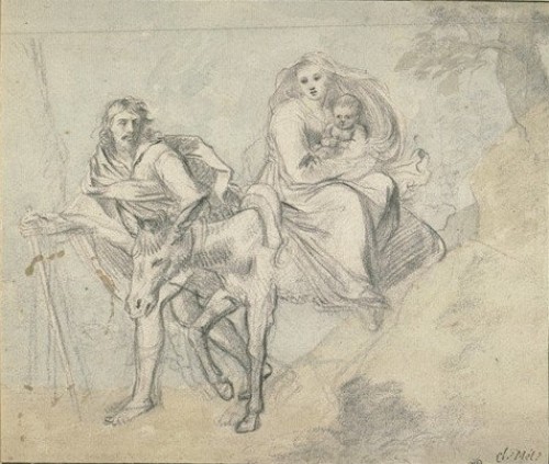 Satyr conversing with a Nymph, attributed to Claude Mellan  - 