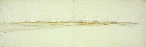 Sanguine de Van der Meulen, préparatoire au carton pour "Le Siège de Douai" - Stéphane Renard Fine Art