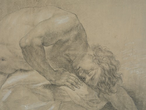 Study of a sleeping nude man by Pompeo Battoni (1708 - 1787) - 