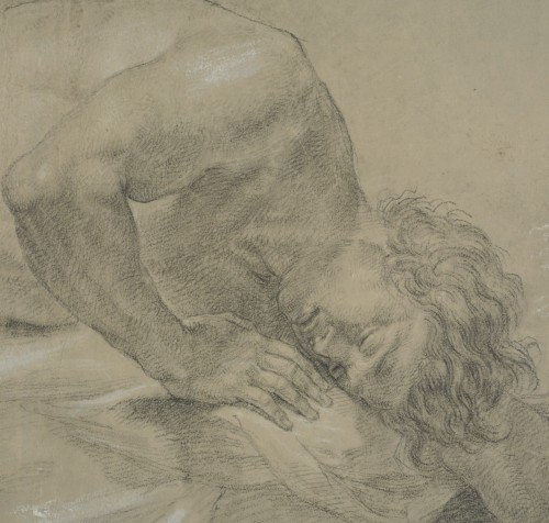 18th century - Study of a sleeping nude man by Pompeo Battoni (1708 - 1787)