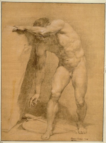 Antiquités - Study of a sleeping nude man by Pompeo Battoni (1708 - 1787)