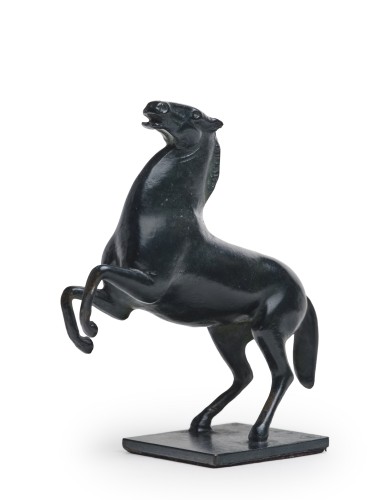 Antiquités - Paire de chevaux cabrés, deux bronzes signés et numérotés par Arno Breker (ca. 1978)