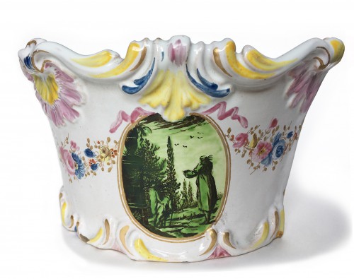Pots de fleurs en faïence, Manufacture Pasquale Rubati Milan vers 1770 - 