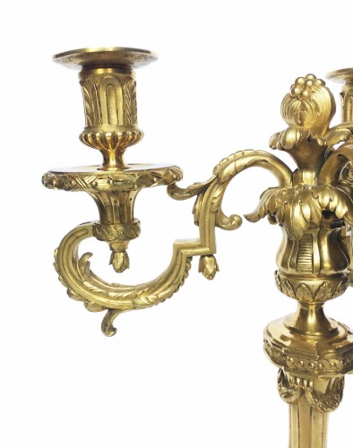 Paire de candélabres en bronze doré, France troisième quart du XIXe siècle - Subert