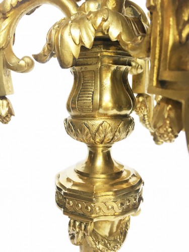 Napoléon III - Paire de candélabres en bronze doré, France troisième quart du XIXe siècle