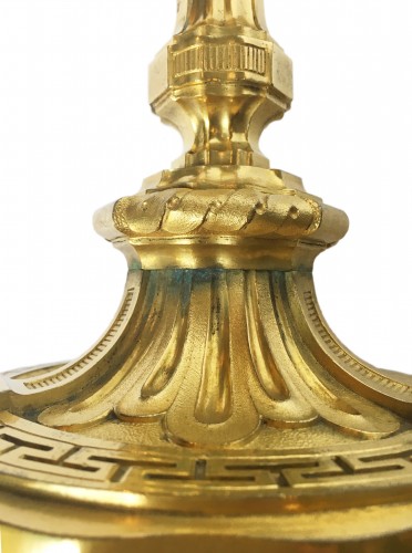 Antiquités - Paire de candélabres en bronze doré, France troisième quart du XIXe siècle