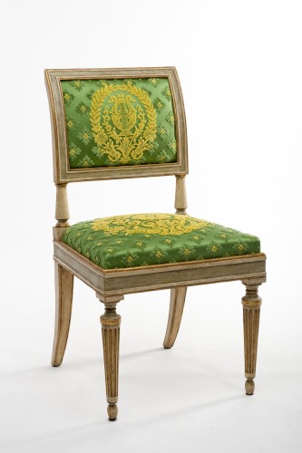 Seven Early 19th Century Neoclassical Italian Chairs, Milan, circa 1820 - Seating Style 