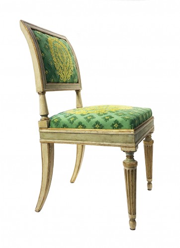 Seating  - Seven Early 19th Century Neoclassical Italian Chairs, Milan, circa 1820