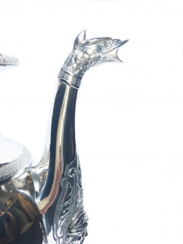 Large Sterling Silver Coffee Pot. Milan, Antonio Garavaglia, Circa 1830 - Restauration - Charles X