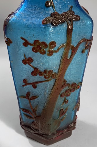 Verrerie, Cristallerie  - Paire de vase en verre de Pékin