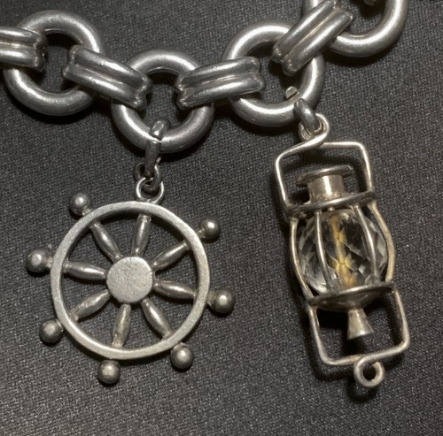 A &quot;Marine&quot; silver bracelet by Gaétan de Percin  - 