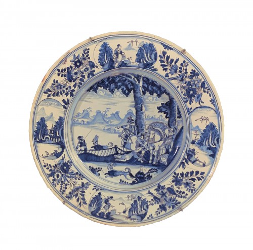 A large Nevers earthenware dish