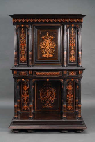 Rare Pair of neo-Renaissance Cabinets attr. to F. Linke, France circa 1880 - 