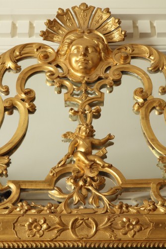 Splendid Mirror, Italy Second half of the 19th century - Mirrors, Trumeau Style 
