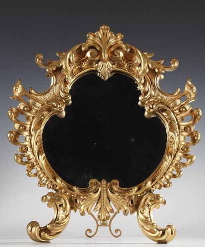 Suite de trois miroirs à chevalet, Italie XIXe siècle - Miroirs, Trumeaux Style 