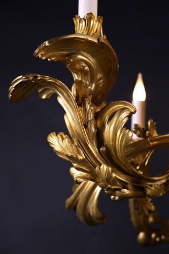 19th century - Chandelier with Cupids attributed to F. Linke, France circa 1880