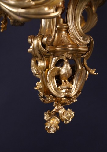 Antiquités - Chandelier with Cupids attributed to F. Linke, France circa 1880
