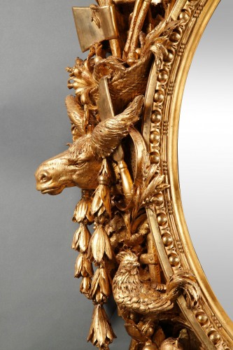 XIXe siècle - Important miroir attribué à L. Frullini, Italie circa 1890