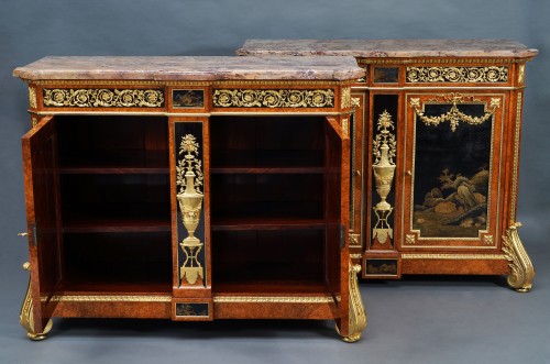 Importante Paire de Cabinets par M. Befort, France circa 1870 - Mobilier Style Napoléon III