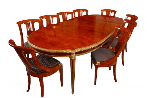 Important Louis XVI Style Dining Room Set by Mercier Frères, France, c 1900
