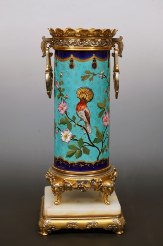 19th century - Pair of &quot;Japonisme&quot; Vases attr. to E. Cornu, France, Circa 1870