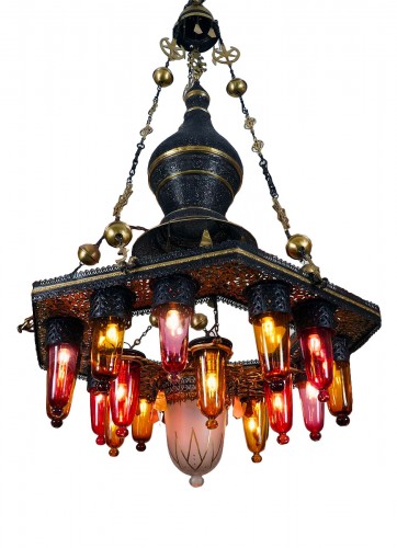 Rare Oriental Chandelier, Morocco circa 1900