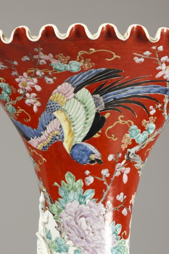 Paire de grands vases en porcelaine "Imari", Japon fin XIXe siècle - 