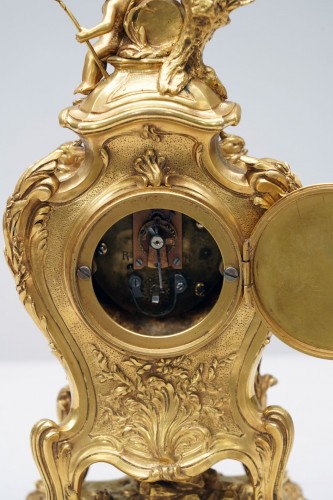 Clock &quot;la Source&quot; Attributed to F. Linke And L. Messagé, France Circa 1890 - 