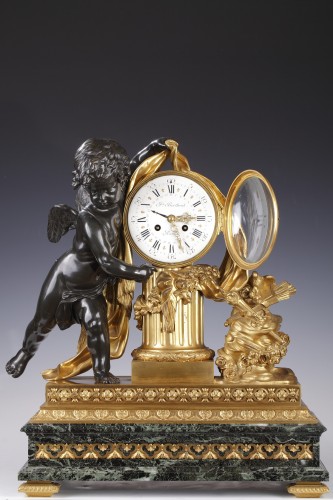 Horlogerie Pendule - Pendule "Cupidon" signée F. Berthoud, France circa 1880