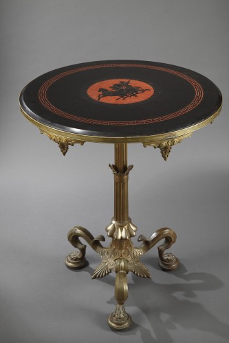 Neo-Pompeian Guéridon attributed to F. Barbedienne, France circa 1860 - Furniture Style Napoléon III