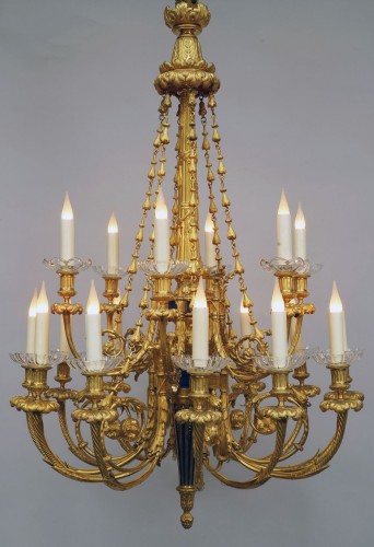 Lustre à Têtes d’Aigle attribué à H. Vian, France, circa 1890 - Luminaires Style 