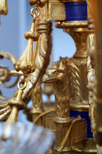 Chandelier with Eagle heads attributed  to H. Vian, France, circa 1890 - 