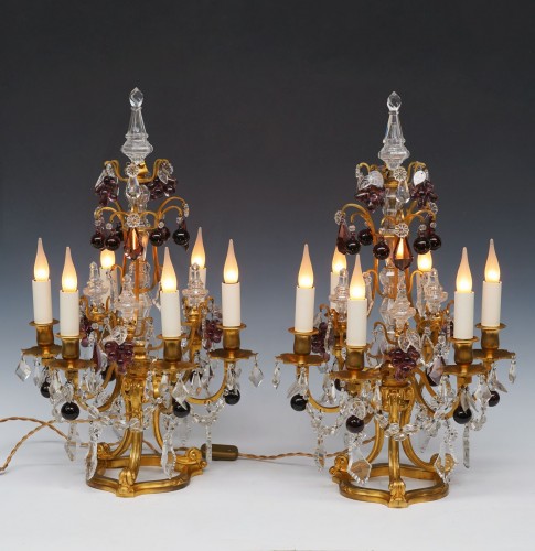 Paire de girandoles attribuée à H. Vian, France circa 1890 - Luminaires Style 