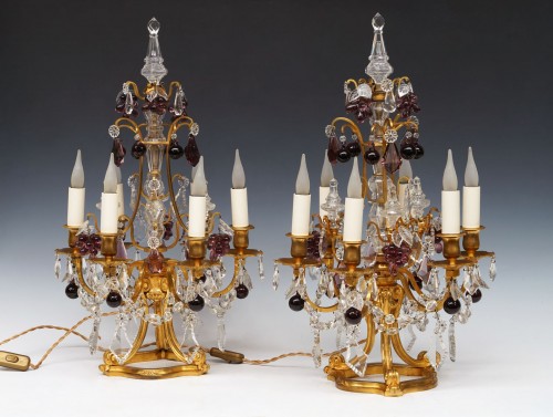 Luminaires Bougeoirs et Chandeliers - Paire de girandoles attribuée à H. Vian, France circa 1890