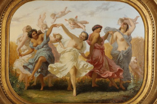 The Round Of The Nymphs signed H. Picou, France circa 1870 - Paintings & Drawings Style Napoléon III