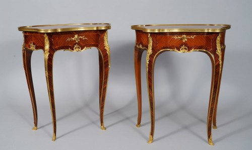 Paire de Tables de salon attribuées à à J.E. Zwiener circa 1885 - Mobilier Style Napoléon III