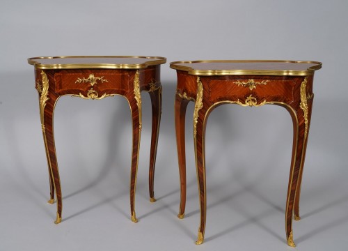 Mobilier Table & Guéridon - Paire de Tables de salon attribuées à à J.E. Zwiener circa 1885