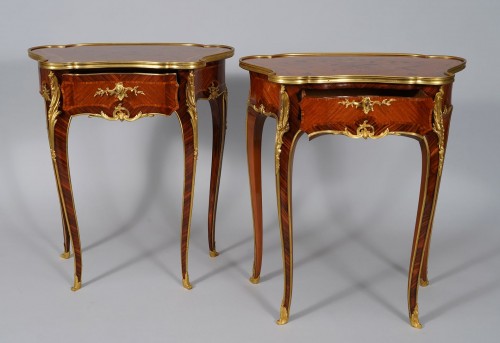 Paire de Tables de salon attribuées à à J.E. Zwiener circa 1885 - Tobogan Antiques