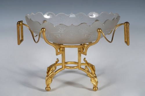 Coupe "Minerve" attribué à Baccarat, France circa 1890 - Objet de décoration Style 