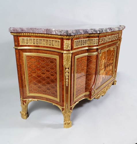 Antiquités - Commode de style Louis XVI par F. Linke, France circa 1890