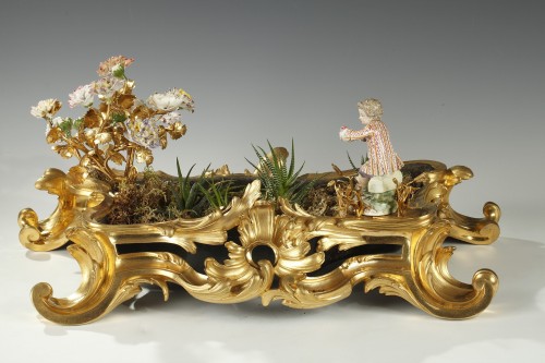 Jardinière "Le Jardin Fleuri", France circa 1750 - Objet de décoration Style Louis XV