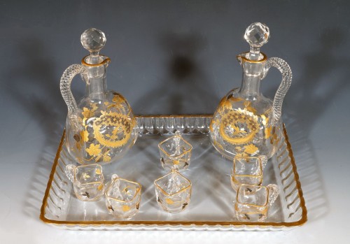 Liquor Service attributed to Baccarat, France circa 1900 - Glass & Crystal Style Art nouveau