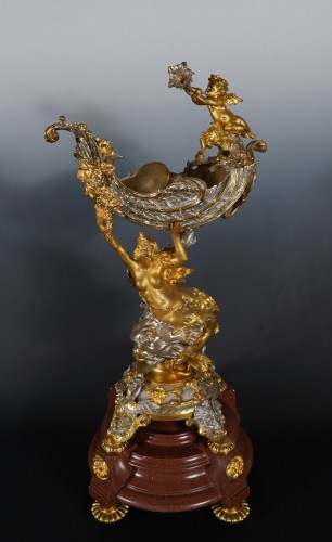 Centre de table « La Naïade » attribué à G. Denière, France Circa 1870 - Objet de décoration Style Napoléon III