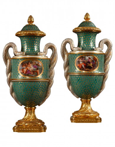 Paire de Vases couverts attribué à Samson et Cie, France circa 1890