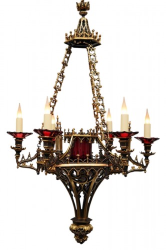 Lustre Néo-Gothique, France circa 1860