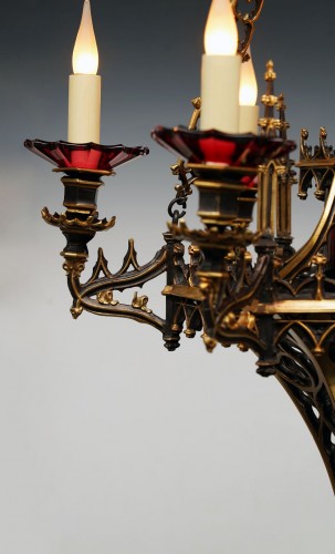 19th century - Neo-Gothic Chandelier, France circa 1860