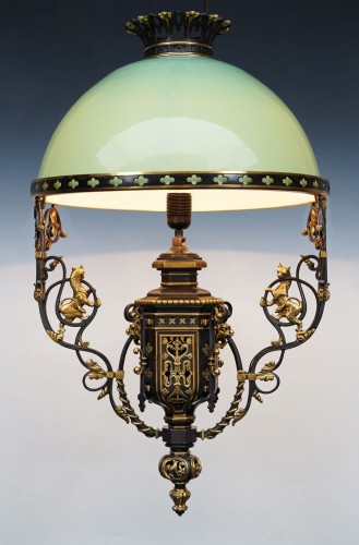 Neo-Gothic Chandelier with Lions, France circa 1860 - 